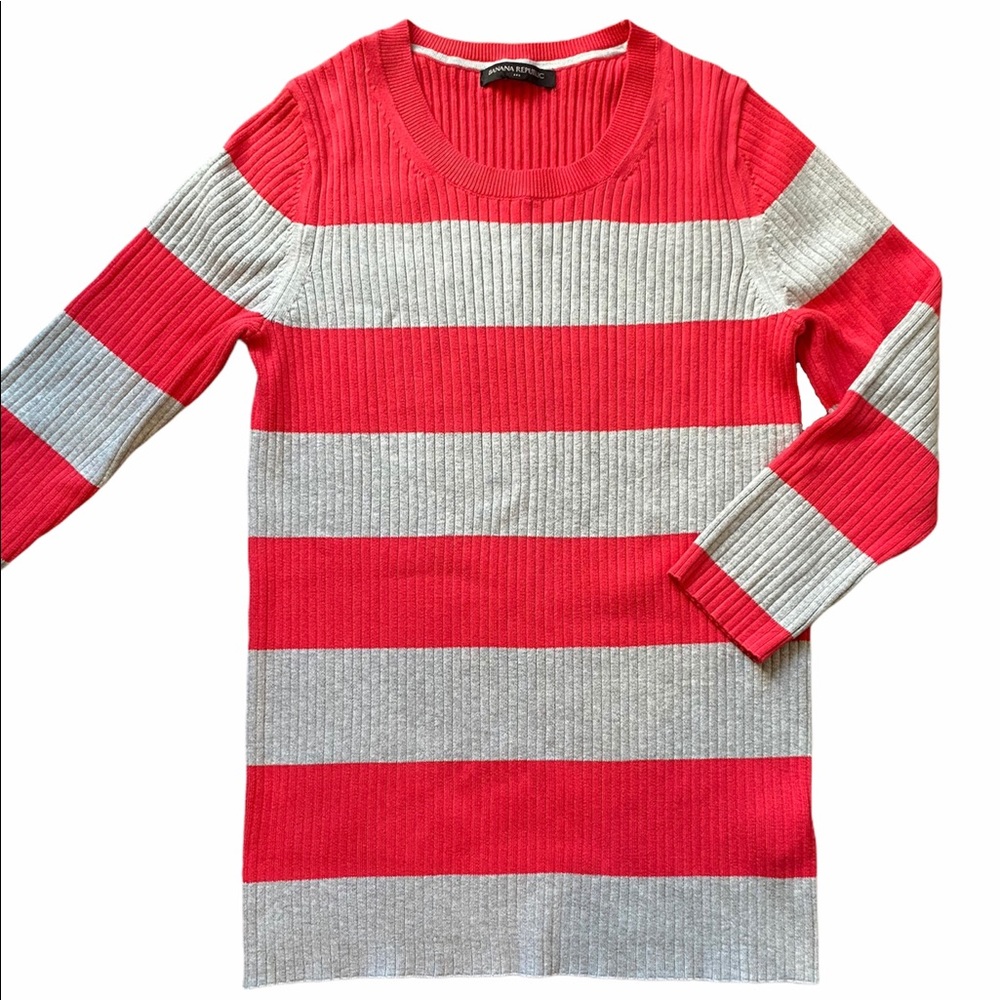 Banana Republic striped ribbed sweater